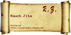 Rauch Zita névjegykártya